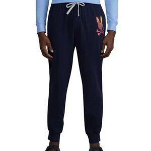NWT Psycho Bunny Navy Blue Knit Lounge Jogger Pans Size L
